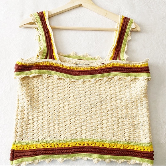 NWT Marc New York Crocheted Boho Cropped Tank Top - Picture 6 of 8